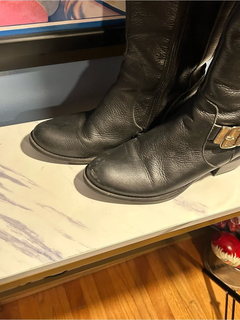 Vince Camuto Bocca Leather Zip Up boots